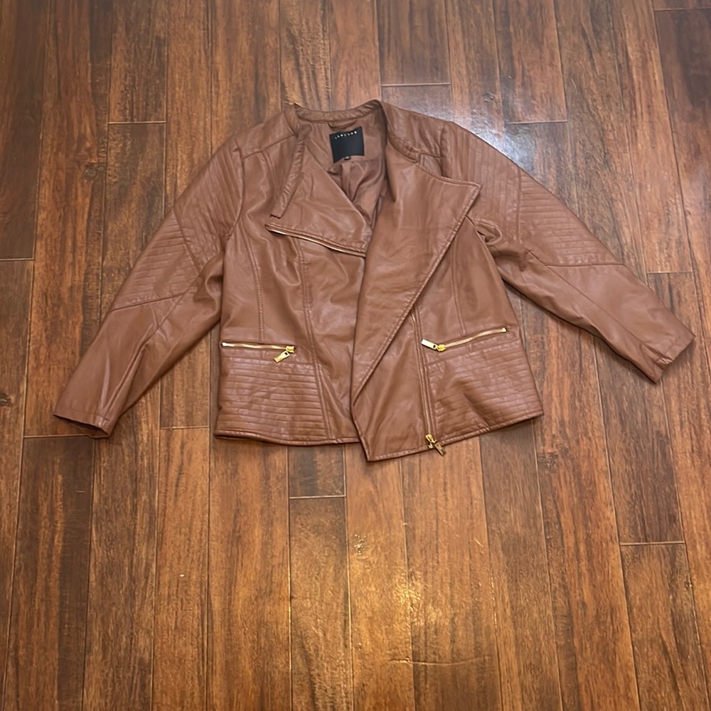 Therapy Faux Leather Jacket - size 1X